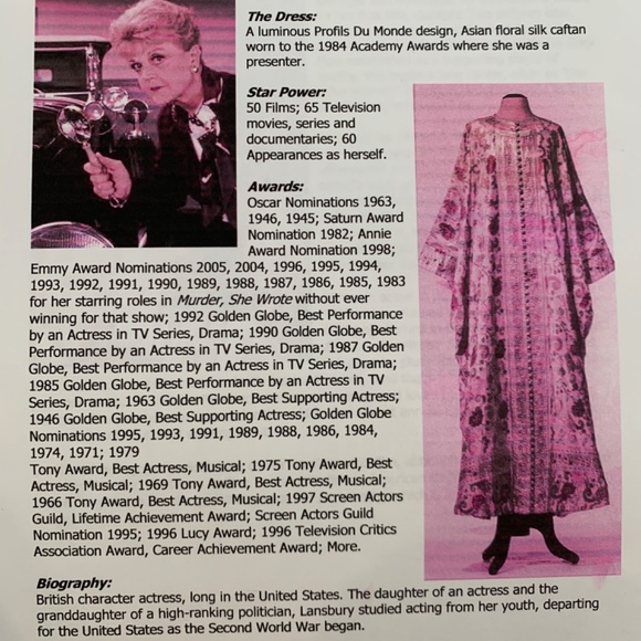 Angela Lansbury Academy Awards dress - Picture 2 of 6